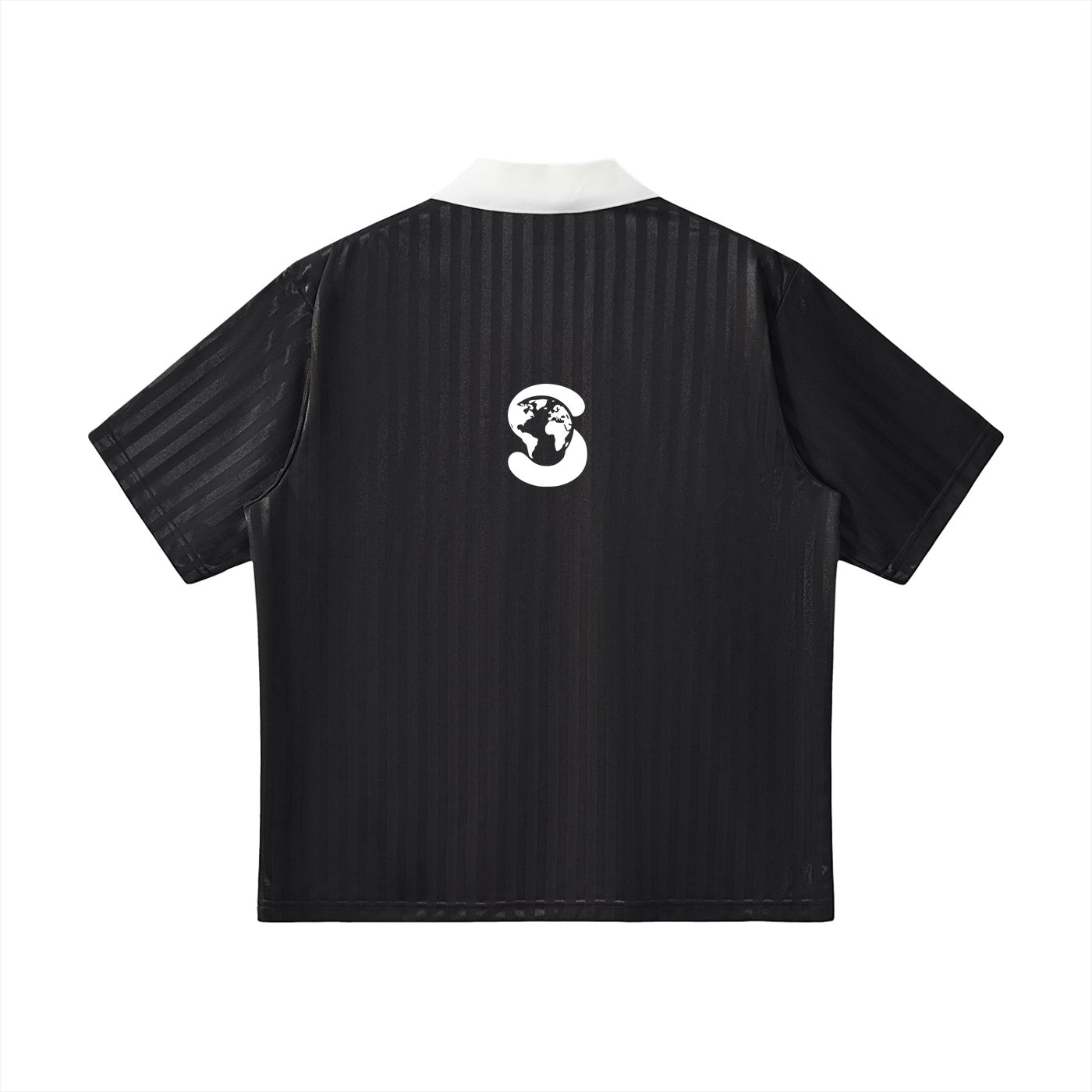Contrast Collar Striped Soccer Jersey