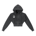 Vintage Washed Cropped Fleece Hoodie