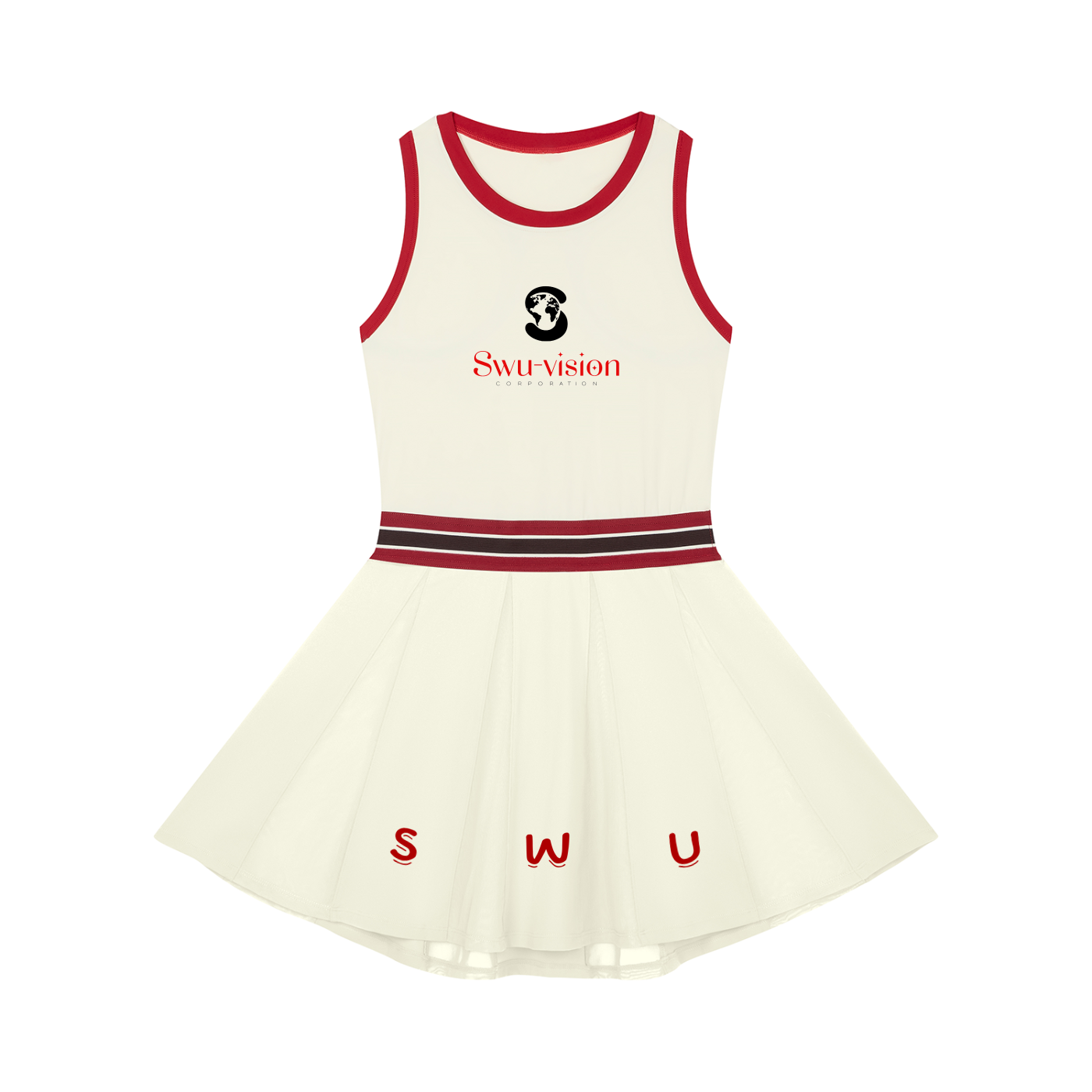 Women's Color Block A-Line Sleeveless Dress