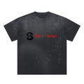 Hand-Frayed Sunfade Paint Splatter T-Shirt